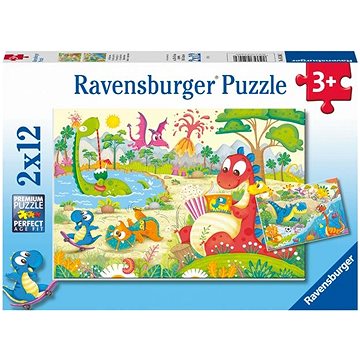 E-shop Ravensburger Puzzle 052462 Meine Dinosaurierfreunde 2x12 Teile