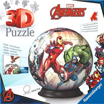 E-shop Ravensburger 3D Puzzle 114962 Puzzle-Ball Marvel: Avengers 72 Teile