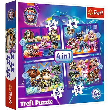 Trefl Puzzle Tlapková patrola: Hrdinové 4 v 1 (35, 48, 54, 70 dílků)