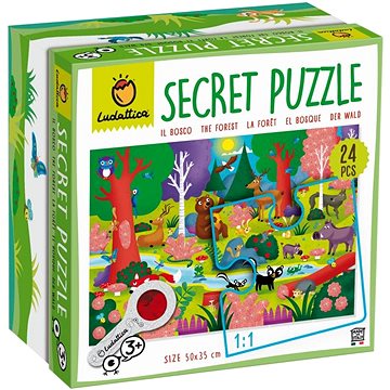 Ludattica - Secret Puzzle s lupou, Lesní zvířátka