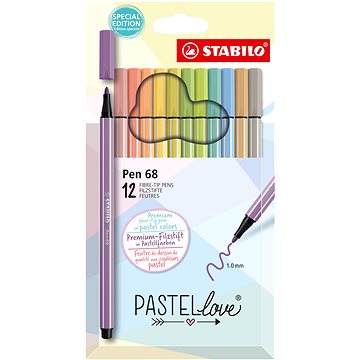 E-shop STABILO Pen 68 - Pastell - 12er Set - 12 verschiedene Farben