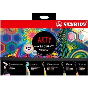 E-shop STABILO ARTY - 50 Stück - Textmarker, Buntstifte, Fineliner und Premium-Fasermarker