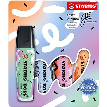 E-shop STABILO BOSS ORIGINAL Pastell von Ju Schnee - 4 Stück - mint, wolkenblau, fuchsia, orange