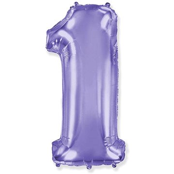 Balón foliový číslice fialová - lila 102 cm - 1