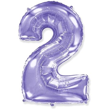 Balón foliový číslice fialová - lila 102 cm - 2