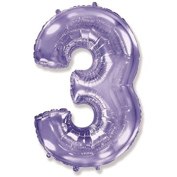 Balón foliový číslice fialová - lila 102 cm - 3