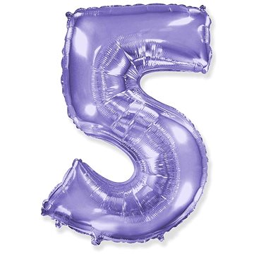 Balón foliový číslice fialová - lila 102 cm - 5