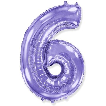 Balón foliový číslice fialová - lila 102 cm - 6