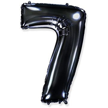 Balón foliový číslice černá - black 102 cm - 7