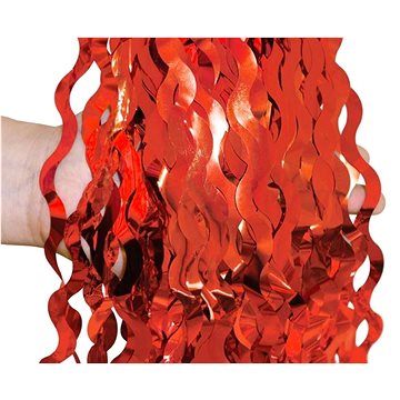 Párty závěs spirály 100 × 200 cm červený