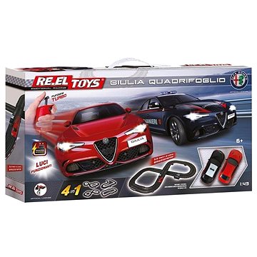 RE.EL Toys Autodráha Alfa Romeo Giulia Quadrifoglio 4v1