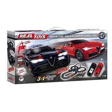 RE.EL Toys Autodráha Alfa Romeo Giulia Quadrifoglio 3v1 6m
