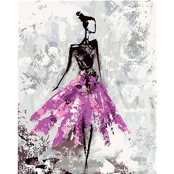 Abstraktní mladá baletka, 80×100 cm, vypnuté plátno na rám
