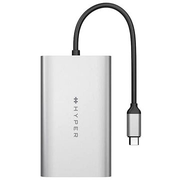 E-shop HyperDrive USB-C To Dual HDMI Adapter+PD over USB (M1) - Dual HDMI zu USB-C Adapter, Silber