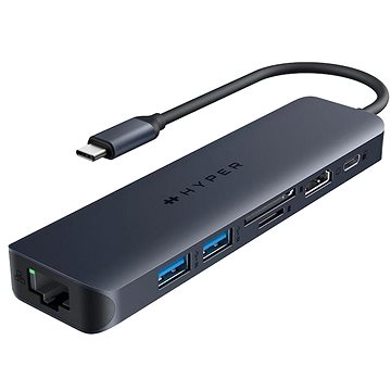 E-shop HyperDrive EcoSmart Gen.2 USB-C 7-in-1 Hub 100W PD Pass-thru