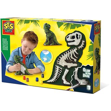 E-shop SES Gips Set - Leuchtendes Skelett eines T-Rex