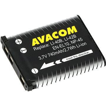 E-shop Avacom Akku für Olympus Li-40B, Li-42B Li-Ion 3,7 V 740 mAh 2,7 Wh AVA