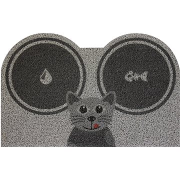 IDEA Nábytek Venkovní Podložka na krmení - kočka, šedá