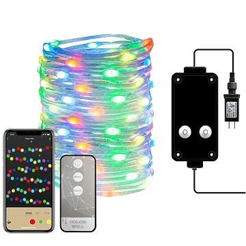 E-shop Immax NEO LITE Smarte LED-Weihnachtsbeleuchtung - 16m Kette, RGB, WiFi, TUYA