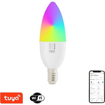 E-shop Immax NEO LITE Smarte Glühbirne LED E14 6W RGB + CCT bunt und weiß, dimmbar, WiFi