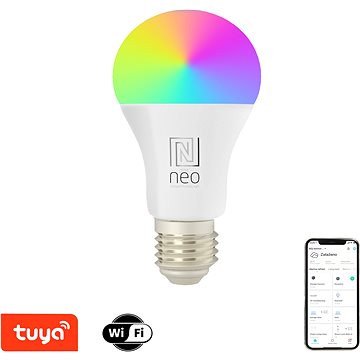 IMMAX NEO LITE Smart žárovka LED E27 9W RGB+CCT barevná a bílá, stmívatelná, WiFi