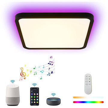 E-shop IMMAX NEO LITE TUDO Intelligente Deckenleuchte mit RGB-Hintergrundbeleuchtung 40x40cm, 50W Tuya WiFi