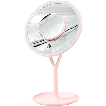 iMirror Y Charging, kosmetické Make-Up zrcátko nabíjecí s LED Line osvětlením, růžové