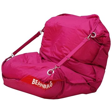 BeanBag Sedací pytel 189×140 comfort s popruhy pink