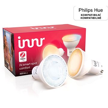 Innr Chytré bodové LED světlo GU10, Comfort, kompatibilní s Philips Hue, 2 ks