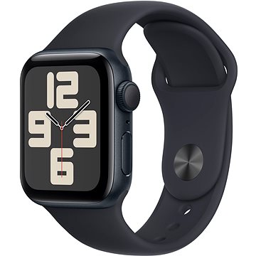 E-shop Apple Watch SE 40mm Aluminiumgehäuse Mitternacht mit Sportarmband Mitternacht - S/M