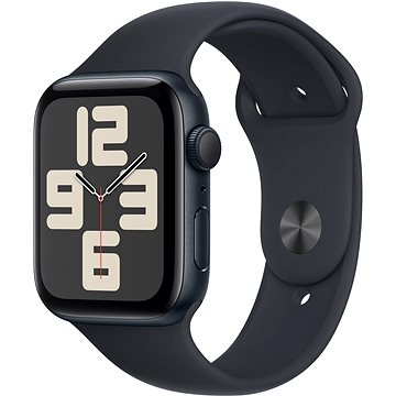 E-shop Apple Watch SE 44mm Aluminiumgehäuse Mitternacht mit Sportarmband Mitternacht - M/L