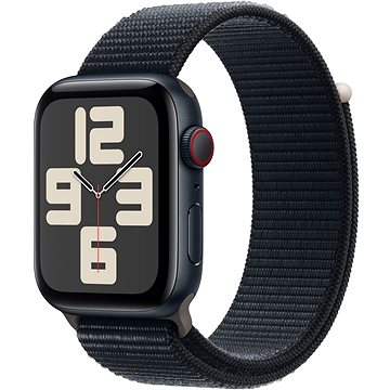 E-shop Apple Watch SE Cellular 44mm Aluminiumgehäuse Mitternacht mit Sport Loop Mitternacht