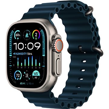 E-shop Apple Watch Ultra 2 49mm Titan-Gehäuse mit blauem Ocean Armband