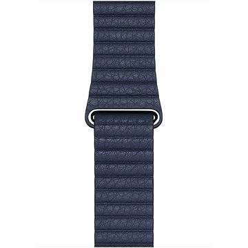 Apple Watch 44mm hlubinně modrý kožený řemínek – střední