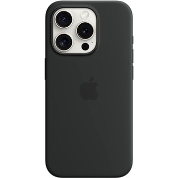E-shop Apple iPhone 15 Pro Silikonhülle mit MagSafe schwarz