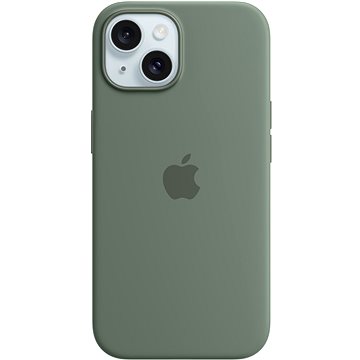 E-shop Apple iPhone 15 Silikonhülle mit MagSafe zypressengrün