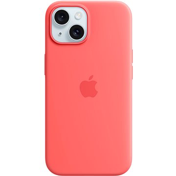 E-shop Apple iPhone 15 Silikonhülle mit MagSafe Licht melonenfarben