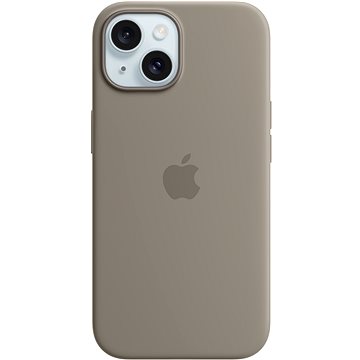 E-shop Apple iPhone 15 Silikonhülle mit MagSafe lehmgrau