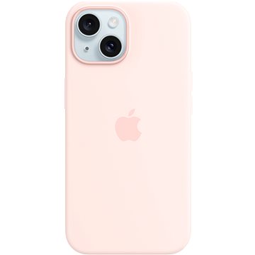 E-shop Apple iPhone 15 Silikonhülle mit MagSafe hellrosa