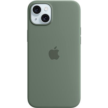 E-shop Apple iPhone 15 Plus Silikonhülle mit MagSafe zypressengrün