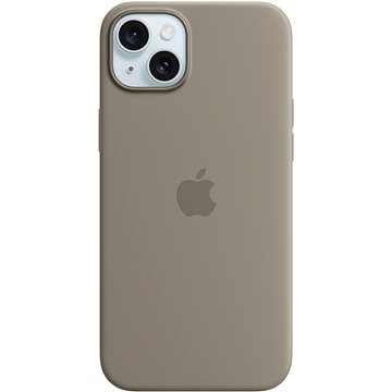 E-shop Apple iPhone 15 Plus Silikonhülle mit MagSafe lehmgrau