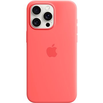 E-shop Apple iPhone 15 Pro Max Silikonhülle mit MagSafe melonenfarben
