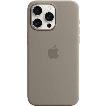 E-shop Apple iPhone 15 Pro Max Silikonhülle mit MagSafe lehmgrau