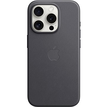 E-shop Apple iPhone 15 Pro FineWoven-Stoff Handyhülle mit MagSafe schwarz