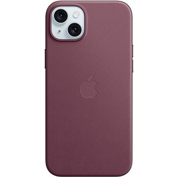 E-shop Apple iPhone 15 Plus FineWoven-Stoff Handyhülle mit MagSafe maulbeerrot