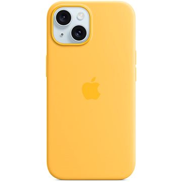 E-shop Apple iPhone 15 Silikonhülle mit MagSafe Strahlengelb