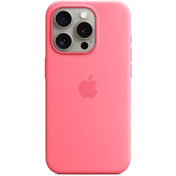 E-shop Apple iPhone 15 Pro Silikonhülle mit MagSafe rosa