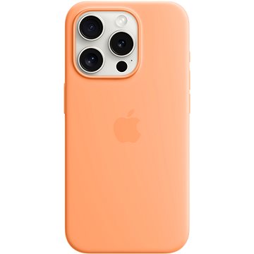 E-shop Apple iPhone 15 Pro Silikonhülle mit MagSafe sorbet orange