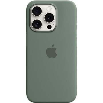 E-shop Apple iPhone 15 Pro Silikonhülle mit MagSafe zypressengrün