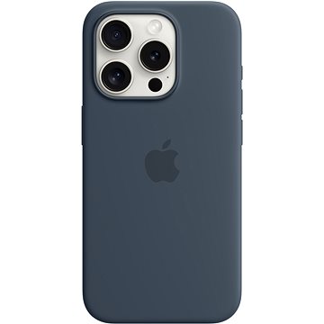 E-shop Apple iPhone 15 Pro Silikonhülle mit MagSafe sturmblau